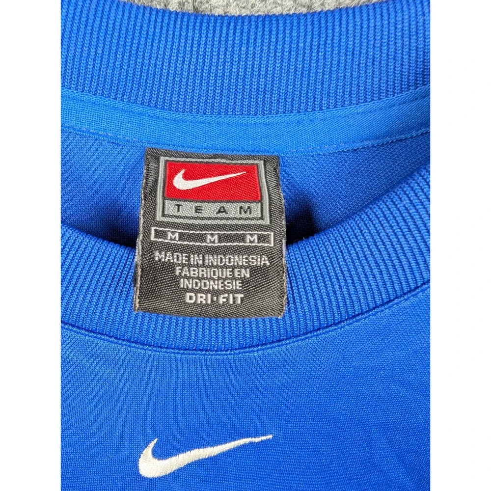 Nike Team Dri-FIT Goalie Soccer Jersey Mens Medium Blue Long Sleeve Number 00